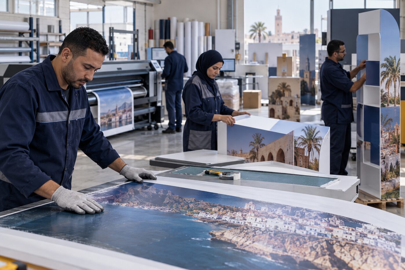 Production de supports publicitaires et PLV